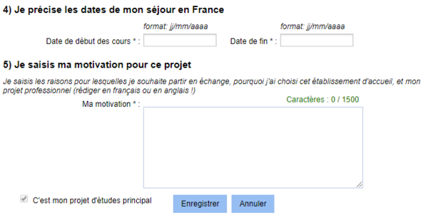 études en france